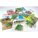 Tractor and Machinery Literature comprising sales brochures and leaflets from Challenger, John