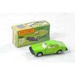 Matchbox Superfast No. 79a Mitsubishi Galant. Metallic lime green, white interior and black base.