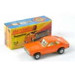 Matchbox Superfast No. 54b Ford Capri. Twin Pack Issue is Orange with white interior, clear