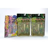 Wildstorm Playmates Wildcats Voodoo Action figure plus McFarlane Toys duo of Dawn issues. All
