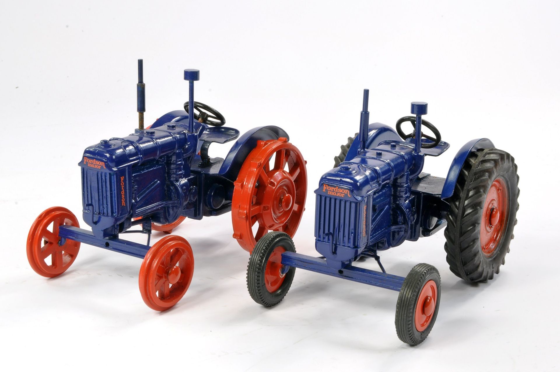 Marbil Models 1/20 Fordson Major E27N Tractor Duo comprising tyre and metal wheel variations.