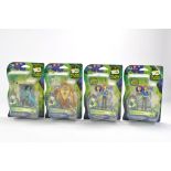 Bandai Cartoon Network Ben 10 Alien Force Carded Figures comprising Gwen Tennyson x 2, Humungosaur