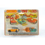 Matchbox Superfast twin pack comprising No. TP-8 containing no. 18a Field Car. Orange body with