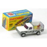 Matchbox Superfast No. 57e Ford Wildlife Truck. Black and White with unpainted base. Purple windows.