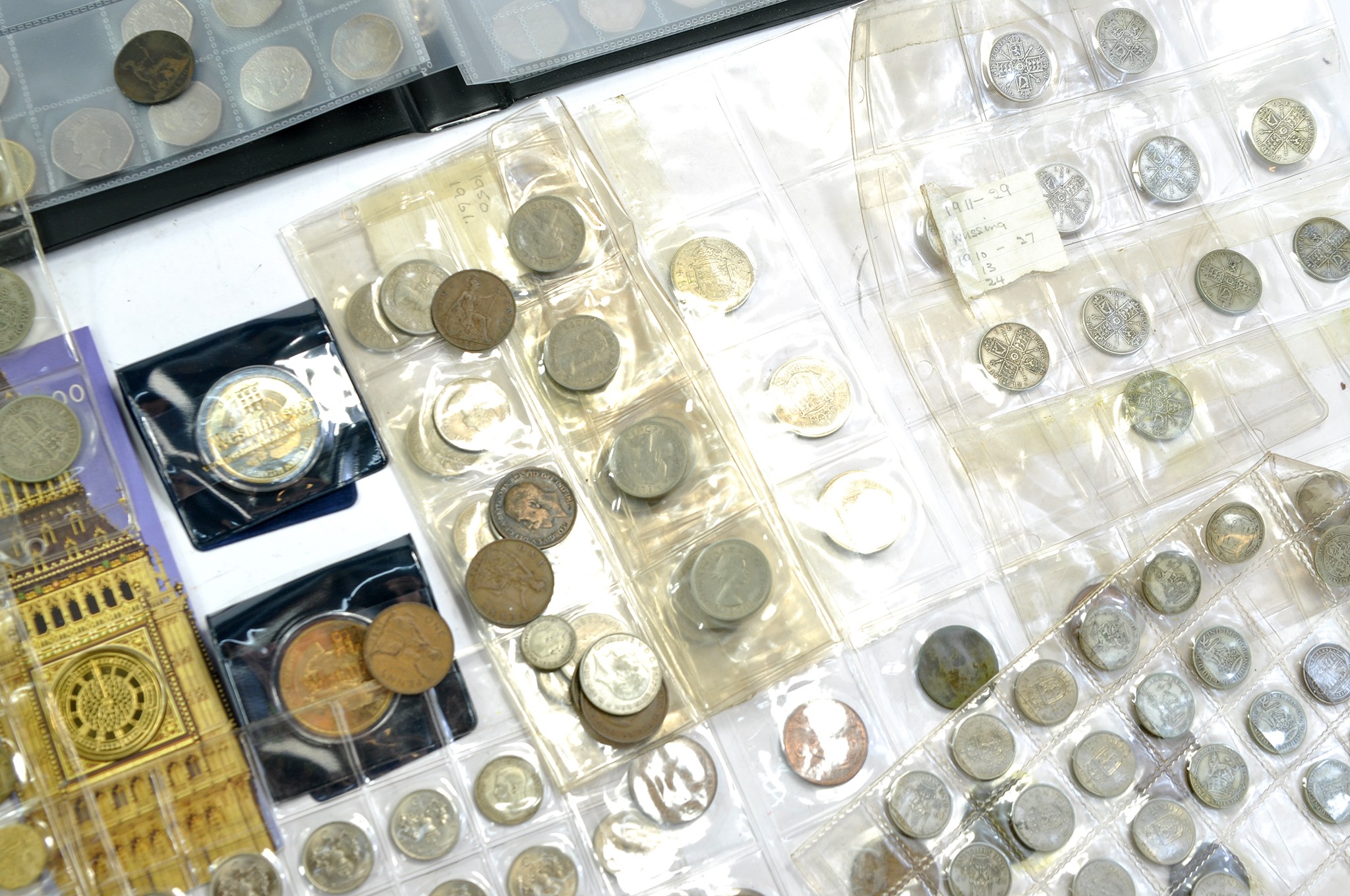 Coins comprising large collection of early to mid 20th century coinage comprising half crown sets, - Image 3 of 8