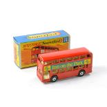 Matchbox Superfast No. 74a Daimler Bus. Red with white interior, red base. Hard to Find Promotional'