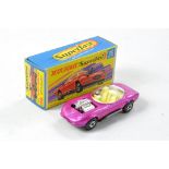Matchbox Superfast No. 36b Draguar. Metallic Pink with clear windows, unpainted base. Generally