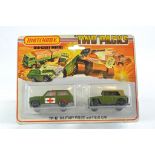 Matchbox Superfast Twin Pack comprising No. TP-12 containing No. 8a Field Car. Military green body