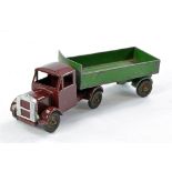 Kembo Truck and Articulated Trailer. Maroon and green. Generally good, cab likely with some