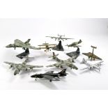 Model Aircraft comprising nine unboxed issues from Oxford, Corgi etc including RAF Vulcan,