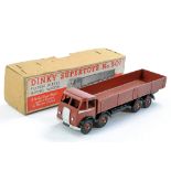 Dinky No. 501 Foden Diesel 8 Wheel Wagon First Type. Chocolate Brown and Black with Silver Trim,