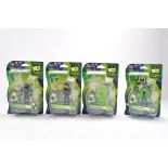 Bandai Cartoon Network Ben 10 Alien Force Carded Figures comprising Ben Tennyson, Goop Defender,