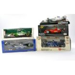 Hot Wheels / Burago 1/18 1/14 Formula One Racing Cars including Williams HHF, Ferrari, Jaguar etc.