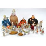 Collection of 1920's and later China Half Dolls, Powder Puff and Pin Cushion dolls, comprising seven