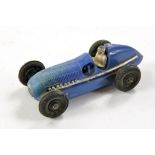 Dinky No. 23c Mercedes Racing Car. Blue with racing no. 1, silver trim. Good with notable wear as