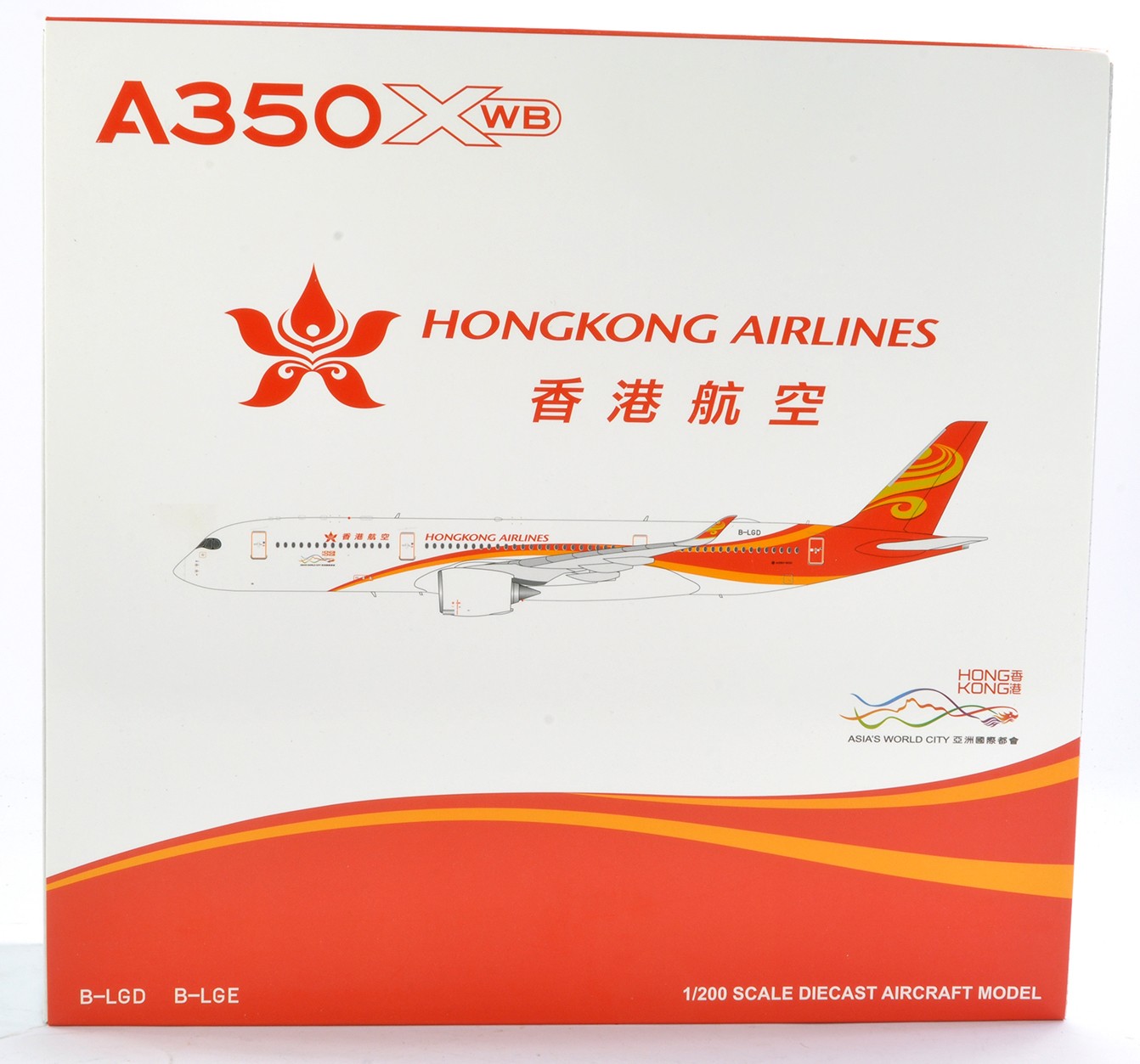 Model Aircraft comprising 1/200 JC Wings JCLH2209 Airbus A350-900 Hong Kong Airlines. Excellent,