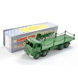 Dinky No. 905 Foden Flat Truck with chains Second type. Green body and chassis with mid green