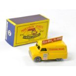 Matchbox Regular Wheels No. 42a Bedford Evening News Van. Yellow with grey plastic wheels. Excellent