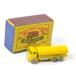 Matchbox Regular Wheels No. 11a ERF Tanker. Yellow. Generally excellent, the odd speck in good B1