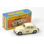 Matchbox Superfast No. 15a Volkswagen. Off white, racing no. 137 with white interior, unpainted