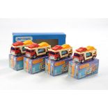 Matchbox Superfast Gift Pack comprising 4 x No. 11c Bedford Car Transporter. Red with blue