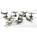 Model Aircraft comprising nine unboxed issues from Oxford, Corgi etc including RAF Lancasters,