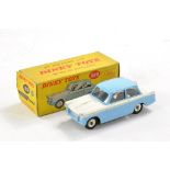 Dinky No. 189 Triumph Herald Saloon. Two-tone white and light blue. Excellent with no obvious sign