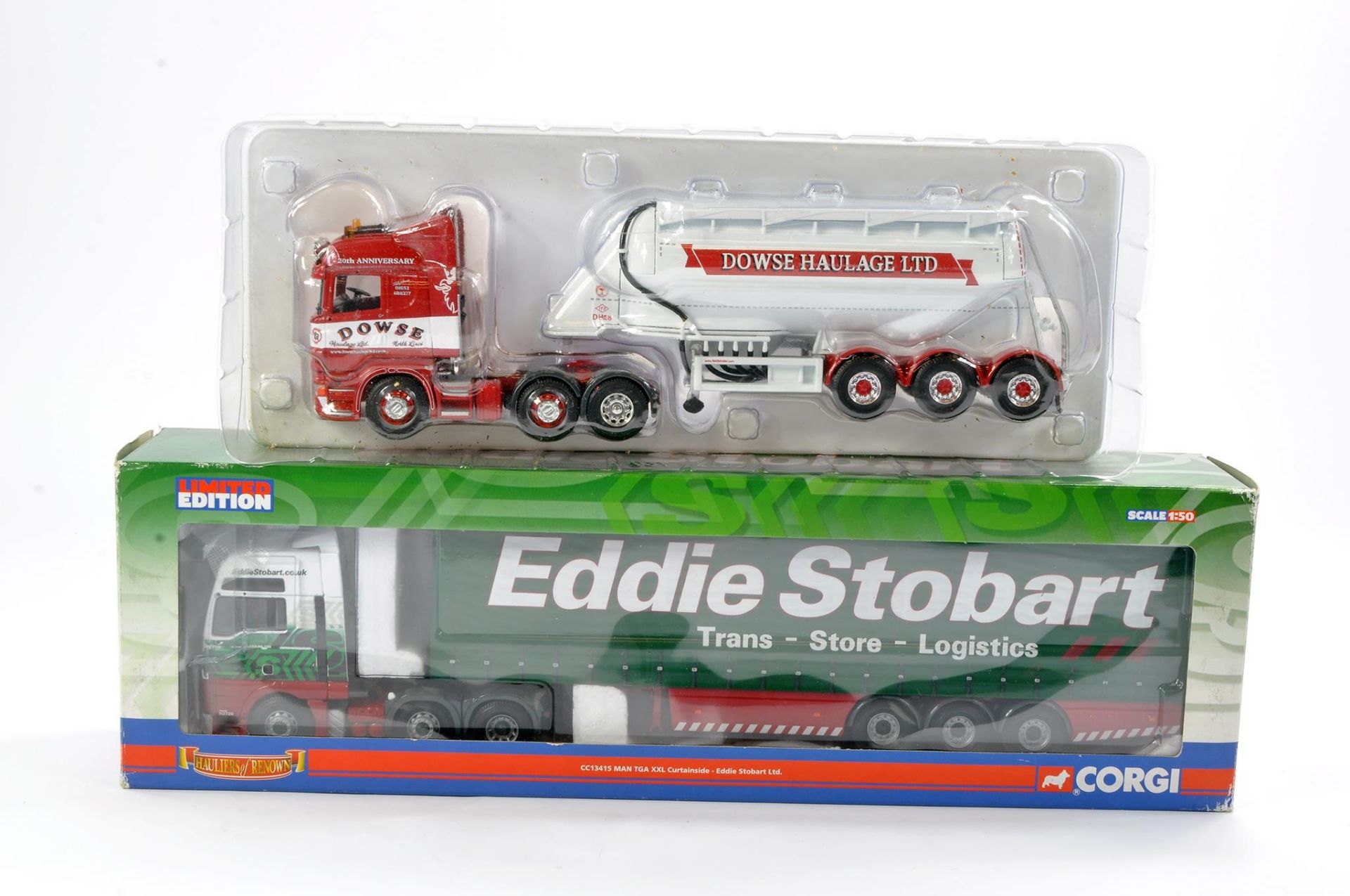 Corgi Diecast Model Truck issue comprising Scania Powder Tanker in livery of Dowse, with mirrors and