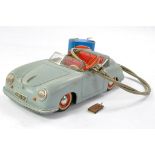 Distler German Electromatic 7500 Cable Controlled Porsche Convertible Sports Car, with battery.