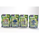 Bandai Cartoon Network Ben 10 Alien Force Carded Figures comprising Big Chill Cloaked x 2, Kevin