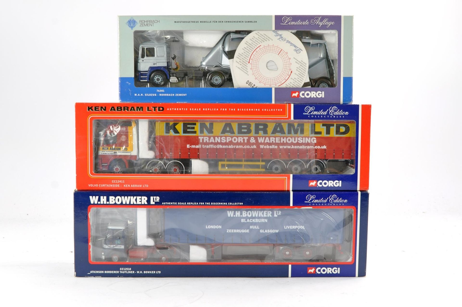 Corgi Diecast Model Truck Issues comprising No. CC12510 Atkinson Borderer Tautliner in the livery of