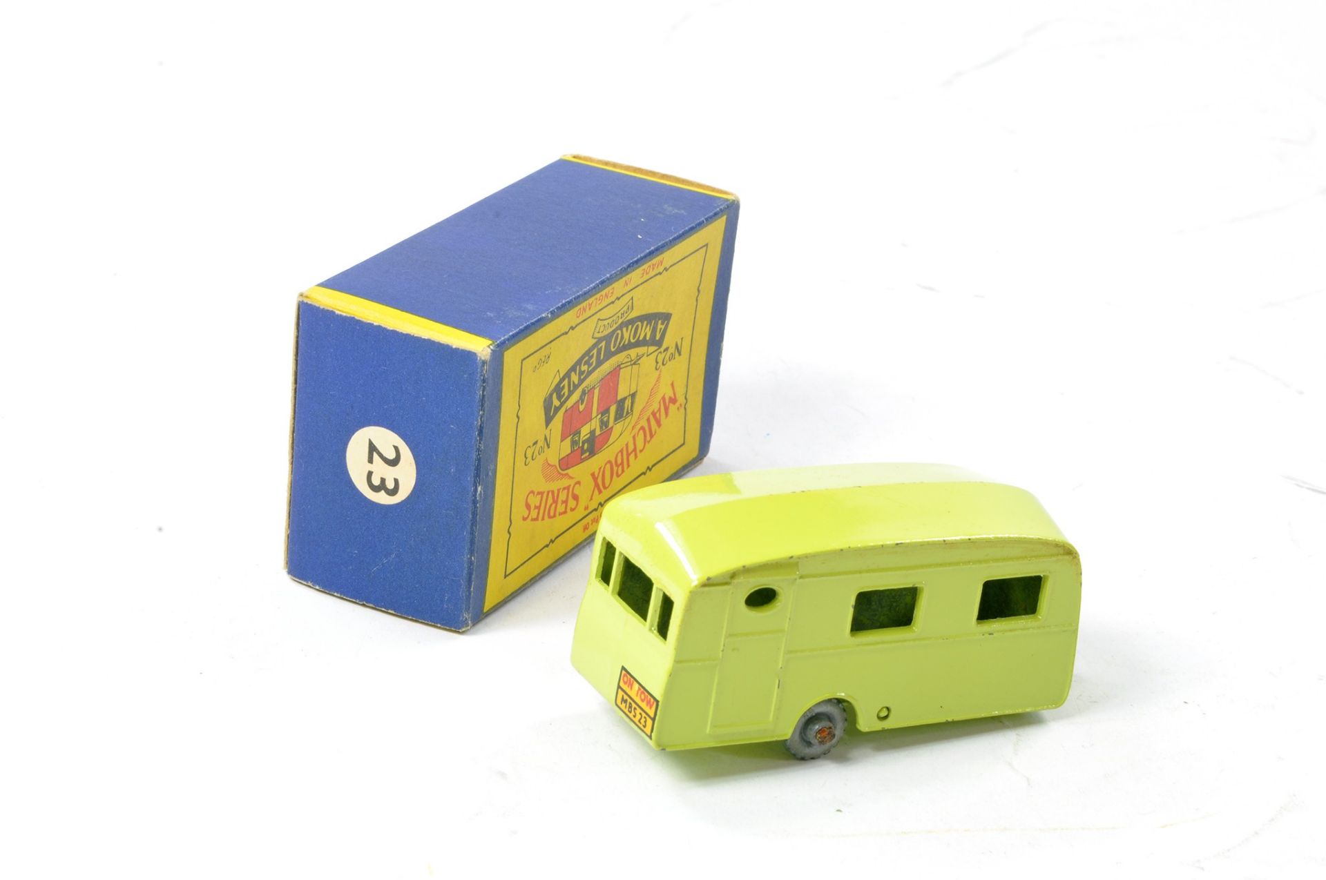 Matchbox Regular Wheels No. 23a Berkeley Caravan. Lime and metal wheels. Very good, some minor - Image 2 of 2