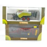 Universal Hobbies 1/32 farm comprising Vaderstad Topdown 400 Cultivator plus Claas Quadrant 3400