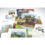 Tractor and Machinery Literature comprising sales brochures and leaflets from Versatile, Case,