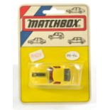 Matchbox Superfast No. 41a Ford GT40. Yellow with red interior, No. 6 racing stripe decal. Made in