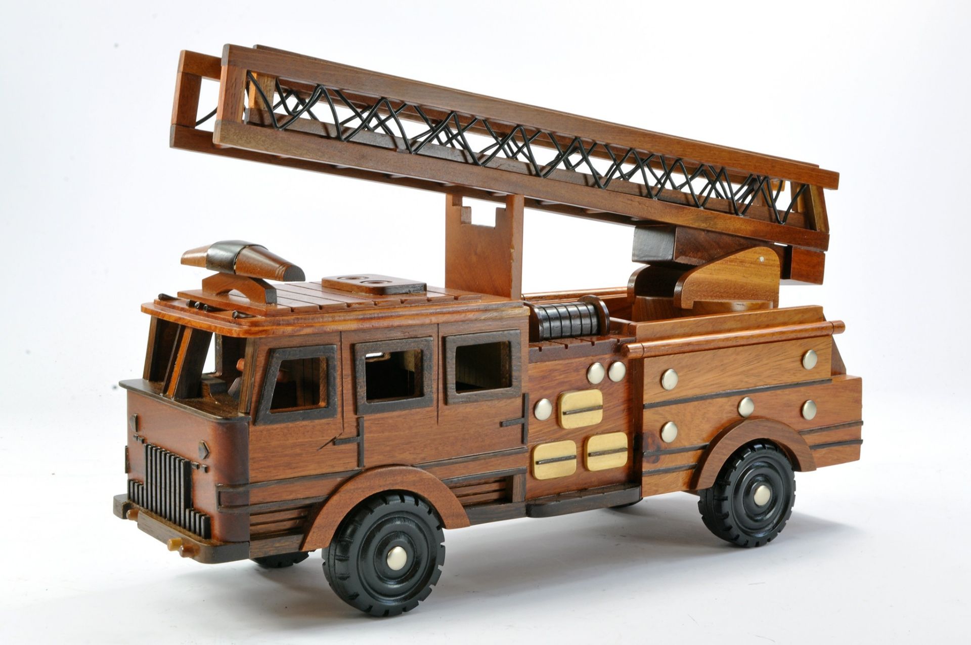 A large attractive wooden hand built Fire Engine. Made in Vietnam. Some minor marks.
