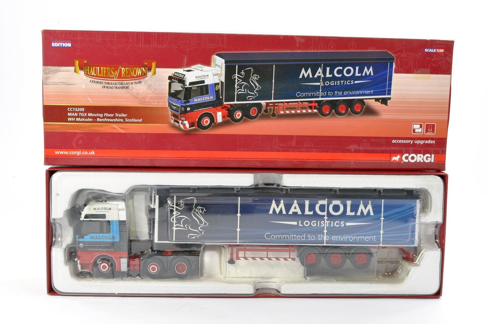 Corgi Diecast Model Truck issue comprising No. CC15209 MAN TGX Moving Floor Trailer in livery of