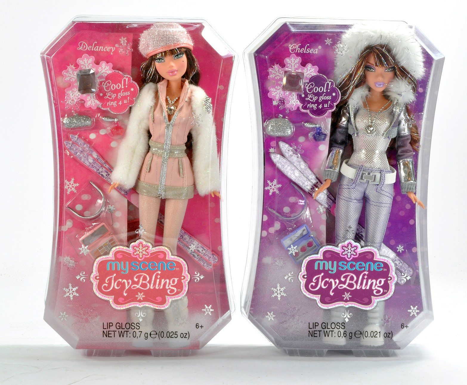 Fashion Dolls comprising Barbie My Scene Series - Icy Bling Chelsea and Delancey. Excellent and