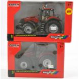 Britains 1/32 farm issues comprising Case IH Magnum 380 and Optum 300 Tractors. Both look to be