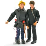 Action Man comprising vintage Doll dressed in Fireman Outfit plus Vintage Atomic Man Figure. Both