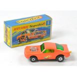 Matchbox Superfast No. 8b Ford Mustang Wildcat Dragster. Orange body with matt paint finish and
