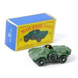 Matchbox Regular Wheels No. 61a Ferret Scout Car. Excellent in good to very good D type box.