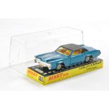 Dinky No. 175 Cadillac Eldorado. Blue body, black top hood, dark yellow interior and cast hubs