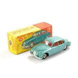 Dinky No. 146 Daimler 2.5 litre V8. Metallic aqua with red interior. Very good, some surface flaws