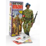 Action Man comprising Reissue Geyper Man Doll, UN Marine Tom Stone with reissue box. Excellent.