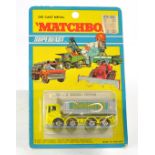 Matchbox Superfast No. 51a AEC Pointer Tipper Truck. Yellow with Chrome base. A few factory specks