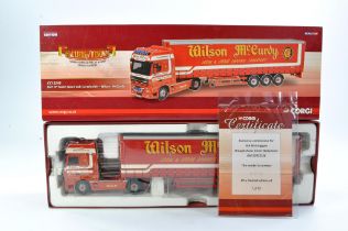 Corgi Diecast Model Truck issue comprising No. CC13246 DAF XF Curtainside in the livery of Wilson