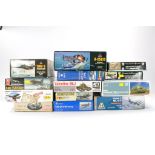 Plastic Model Kits comprising Thirteen Aircraft and Military vehicles from various makers