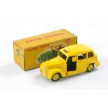 Dinky No. 40h/254 Austin Taxi. Yellow body and ridged hubs, black base and interior including