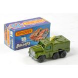 Matchbox Superfast No. 16a Badger. Military Green with pale yellow radar. Grey plastic and unpainted